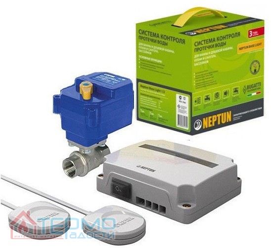 Комплект СПКВ Neptun Bugatti Base 1/2\" Light (1 кран+2 датчика+1 ...