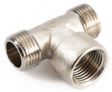 General Fittings Никелированный редукционный тройник General Fittings 3/4"х1/2"х3/4" НВН