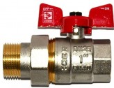 KOER Шаровый кран с американкой Koer 3/4" red НВ (бабочка)