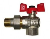 KOER Шаровый кран угловой с американкой Koer 1/2" red