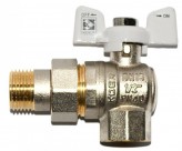 KOER Шаровый кран угловой с американкой Koer 3/4" white