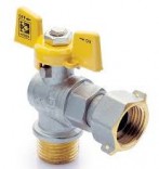KOER Газовый угловой шаровый кран Koer 3/4" ВН с накидной гайкой (бабочка)