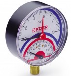 KOER Термоманометр радиальный KM.801R (0-10 бар)