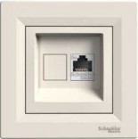 Schneider Electric Розетка Schneider Asfora компьютерная кремовая (EPH4300123)