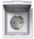 Schneider Electric Розетка Schneider Asfora белая с защитными шторками и кришкой (EPH3100321)