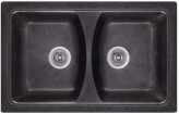 Fosto Гранитная мойка Fosto 79x50 SGA-420 (черный) двойная