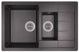 GF Гранитная мойка GF (BLA-03) 780x495/200 двойная