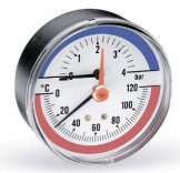 Watts Аксиальный термоманометр Watts F+R818 (TIM 80 0-4Bar 0-120°C)