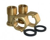 Gross Сгон для счетчика тепла Gross DN15 1/2" (пара)