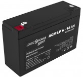 Logicpower Аккумуляторная батарея LogicPower AGM LP 6-14 AH SILVER