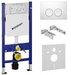 Geberit Инсталляция для подвесного унитаза Geberit Duoflix с белой клавишей