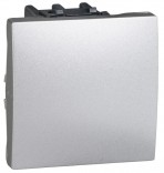 Schneider Electric Выключатель 1-клавишный (2 модуля) Schneider Unica (MGU3.261.30) алюминий
