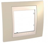 Schneider Electric Рамка для розетки внешняя 1-пост. Schneider Unica (MGU6.002.567) песочный*слоновая кость