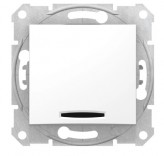 Schneider Electric Выключатель 1-клавиш.(с подсветкой) Schneider Sedna (SDN1400121) белый
