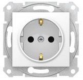 Schneider Electric Розетка с заземлением (шторки) Schneider Sedna (SDN3000121) белый