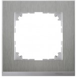 Merten Рамка для розетки 1-пост. M-PURE Schneider Merten (MTN4010-3646) сталь*алюминий
