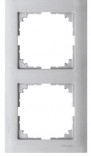 Merten Рамка для розетки 2-пост. вертик. M-PURE Schneider Merten (MTN4020-3660) алюминий