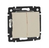 Legrand Выключатель 2-клавишный Legrand Valena 774305 слоновая кость