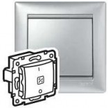 Legrand Выключатель двухполюсный с индикацией Legrand Valena 770149 алюминий