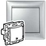 Legrand Выключатель кнопочный Legrand Valena 7770216 алюминий "звонок"