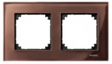 Merten Рамка для розетки 2-пост. M-ELEGANCE Schneider Merten (MTN4020-3215) махагон