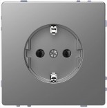 Merten Розетка D-LIFE (с заземлением) Schneider Merten (MTN2301-6036) нержавеющая сталь
