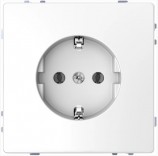 Merten Розетка D-LIFE (із заземленням) шторки Schneider Merten (MTN2400-6035) білий лотос