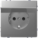 Merten Розетка D-LIFE (з заземленням) кришка Schneider Merten (MTN2310-6036) нержавіюча сталь