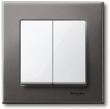Merten Клавиша двойная SYSTEM M Schneider Merten (MTN432519) белый глянец