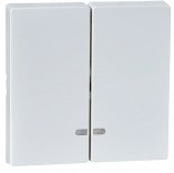 Merten Клавиша двойная SYSTEM M (окошко для индикации) Schneider Merten (MTN3420-0319) полярный белый