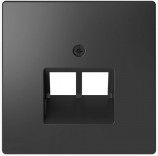 Merten Панель компьютерной розетки двойная 2*RJ45 D-Life Schneider Merten (MTN4522-6034) антрацит