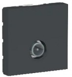 Schneider Electric Розетка TV 2-модульн. Schneider Unica New (NU346254) антрацит