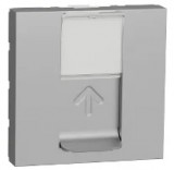 Schneider Electric Розетка компьютерная RJ45, один кат. 6 STP, 2-модульн. Schneider Unica New (NU341730) алюминий