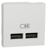 Schneider Electric Розетка USB двойная 1А 2-модульн. Schneider Unica New (NU341818) белый