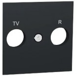 Schneider Electric Панель розетки TV/FM Schneider Unica New (NU944054) антрацит