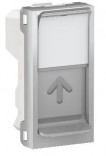 Schneider Electric Панель RJ45 Keystone / Systimax 1-модульн. Schneider Unica New (NU946030) алюминий