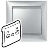 Legrand Лицьова панель для розетки TV-R Legrand Valena 770142 алюміній