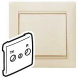 Legrand Лицьова панель для розетки TV-R Legrand Valena 774342 слонова кістка
