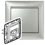 Legrand Розетка HD 15 + гнездо диам. 3,5 мм Legrand Valena 770282 алюминий