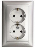 Legrand Розетка 2Х2К+З Legrand Valena 770100 алюминий