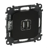 Legrand Розетка USB двойная Legrand Allure 754998 антрацит