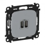 Legrand Розетка USB двойная Legrand Life Allure 754997 алюминий