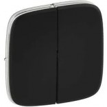 Legrand Лицевая панель 2-клавишная Valena Allure 755028 антрацит
