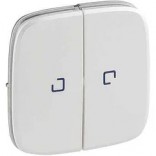 Legrand Лицевая панель 2-клавишная с подсветкой Valena Allure 755229 жемчуг