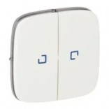 Legrand Лицевая панель 2-клавишная с подсветкой Valena Allure 755225 белый