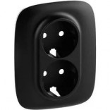 Legrand Лицевая панель для двойных розеток 2К+З Valena Allure 754958 антрацит