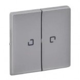 Legrand Лицевая панель 2-клавишная с подсветкой Valena Life 755222 алюминий
