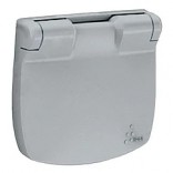 Legrand Накладка для розеток 2К+З с крышкой Valena Life 754847 алюминий