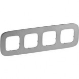 Legrand Рамка 4-пост. Valena Allure 755504 полированная сталь