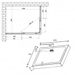 Lidz Душевая кабина Lidz WIEŻAK SC100x80.SAT.LOW.L (LWKSC10080SATLOWL)